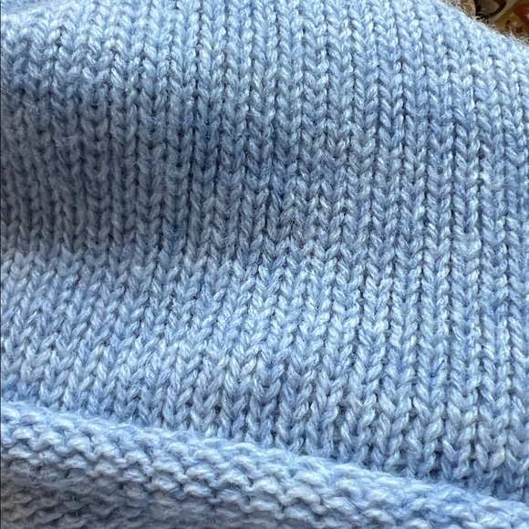 🔥American South Side Baby Blue Alpaca Mock Neck Knit Sweater - Picture 2 of 7